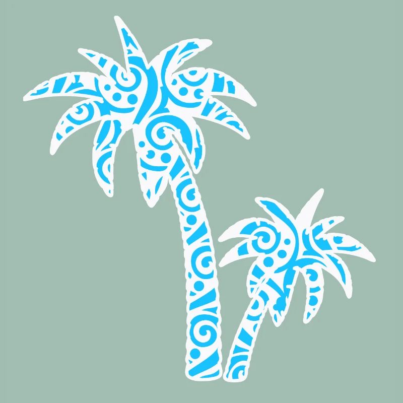 Tropic Wave Abstract Palm Design