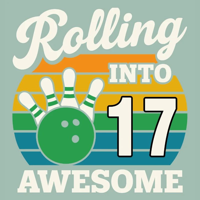 Retro Bowling 17th Birthday Tee