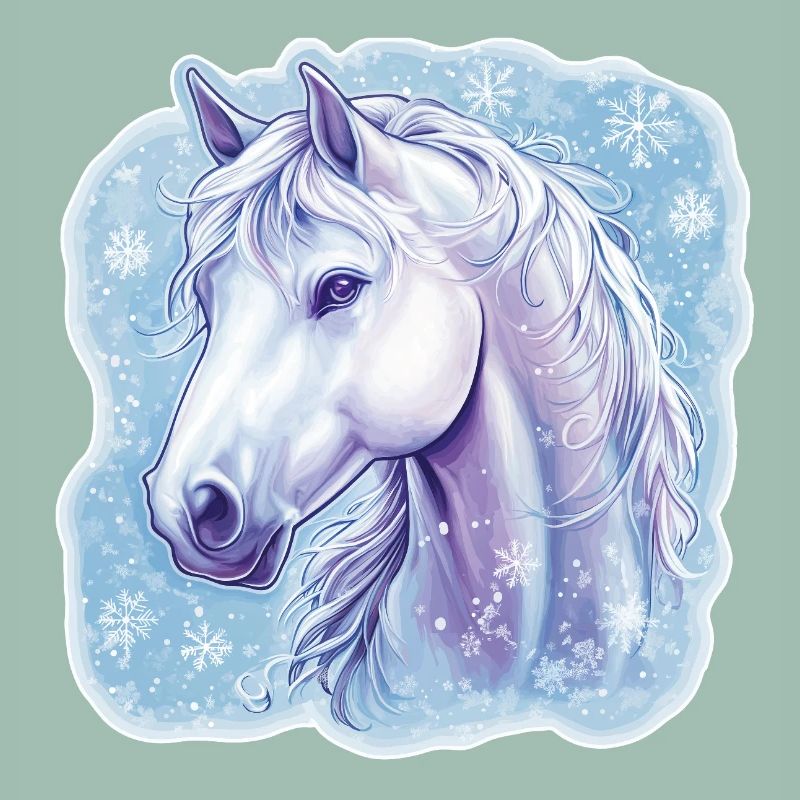 Flocons de neige de cheval