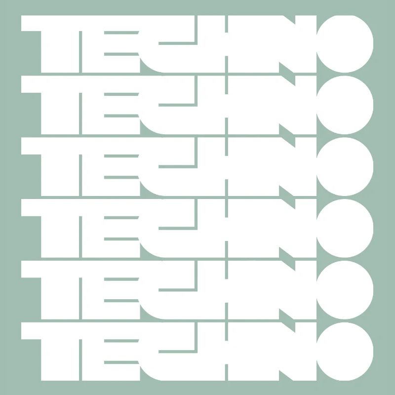 Techno Music Bold Abstract Geometry logo