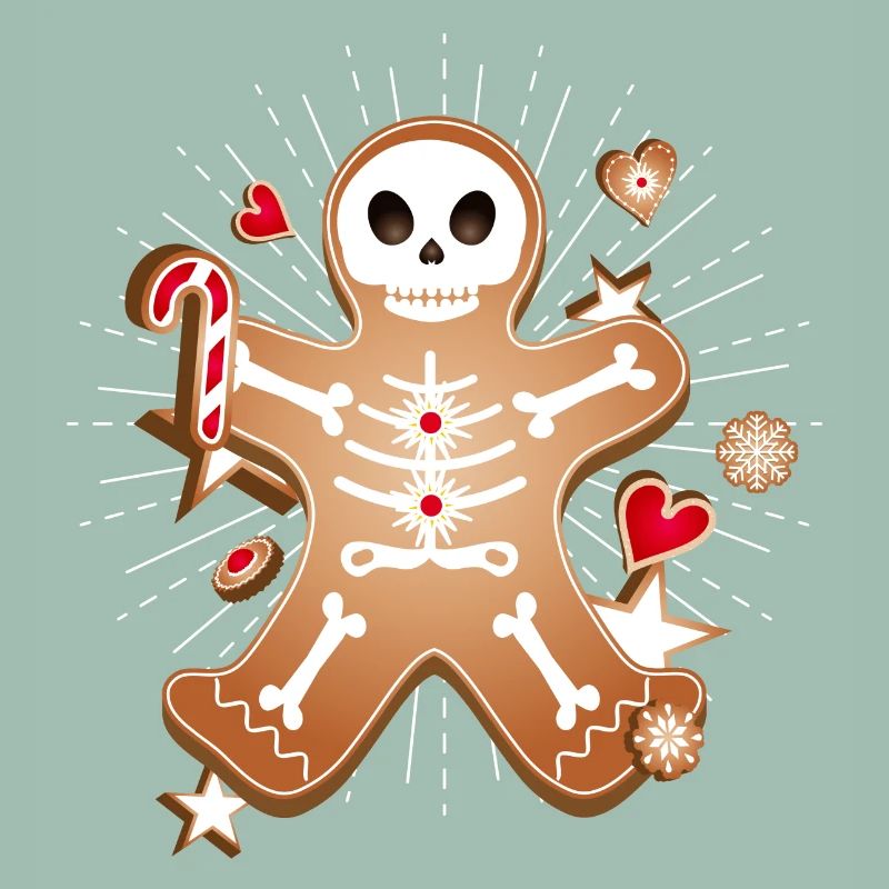 Gingerbread Man Sugar Skull Decor pour Noël