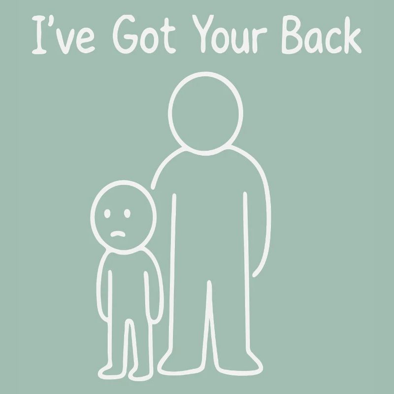 I’ve Got Your Back Support Line Art