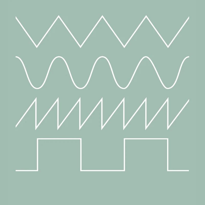 Synthesizer Waveforms (white font) #1