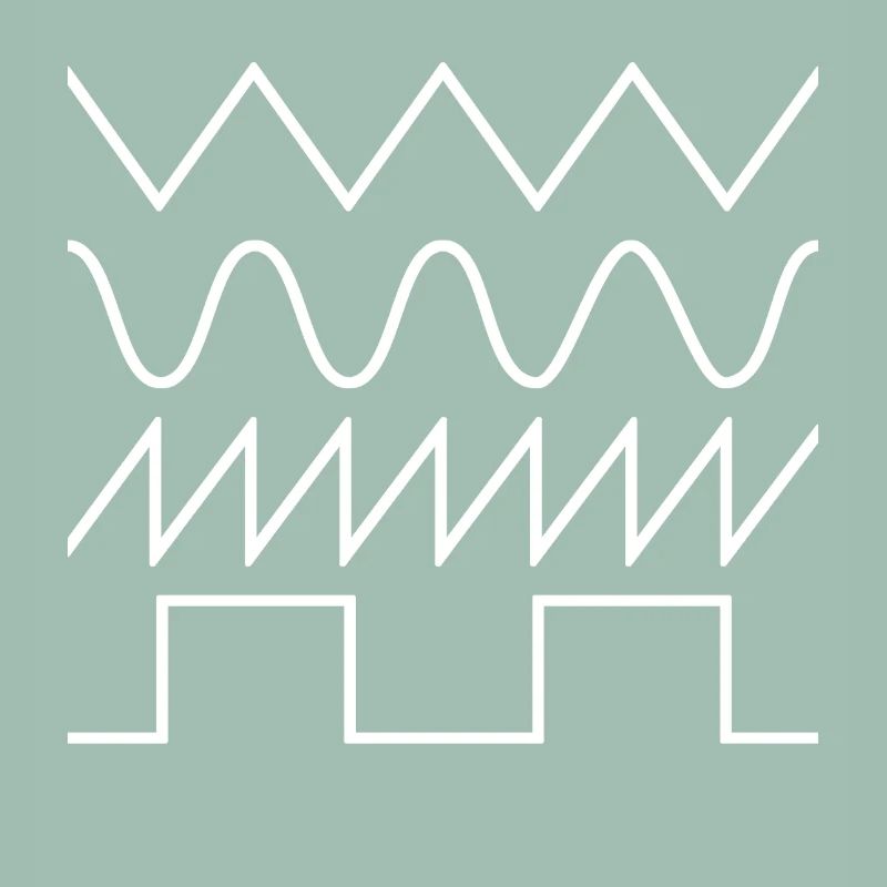Synthesizer Waveforms (white font) #2
