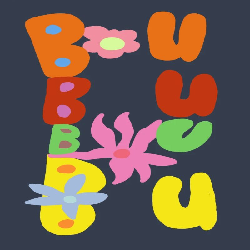 Bubble Bloom Groovy Buchstaben