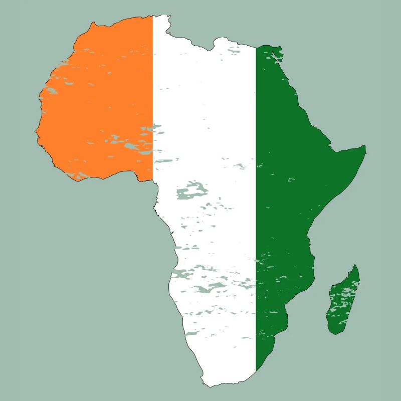 Drapeau de la Côte d’Ivoire Afrique utilisé
