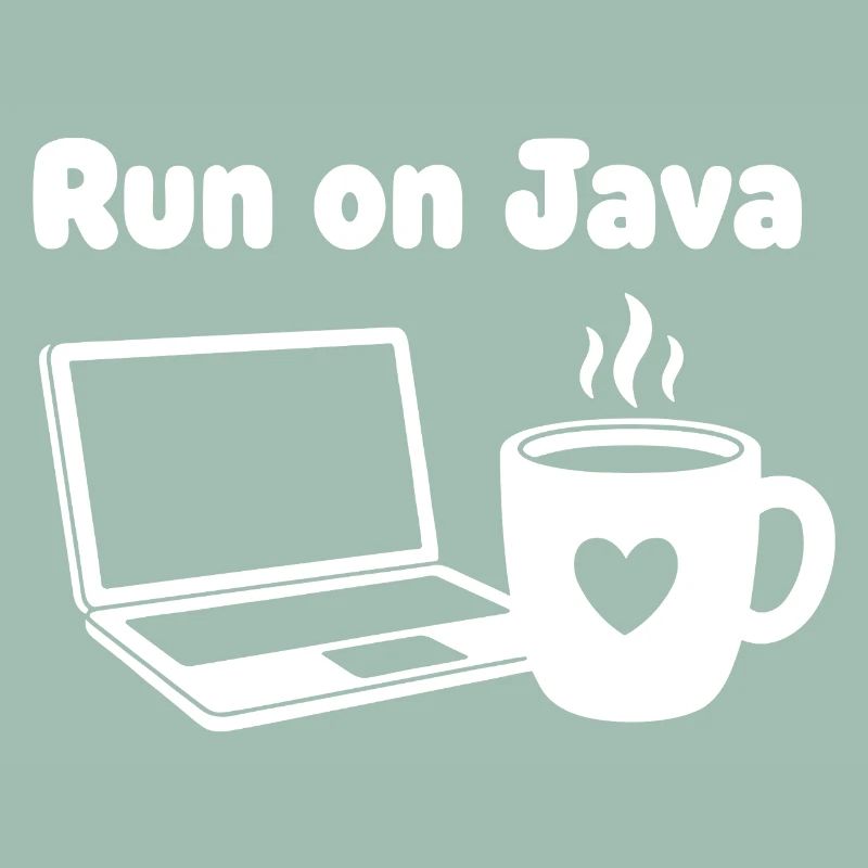 Java Run Cafe Laptop Heart