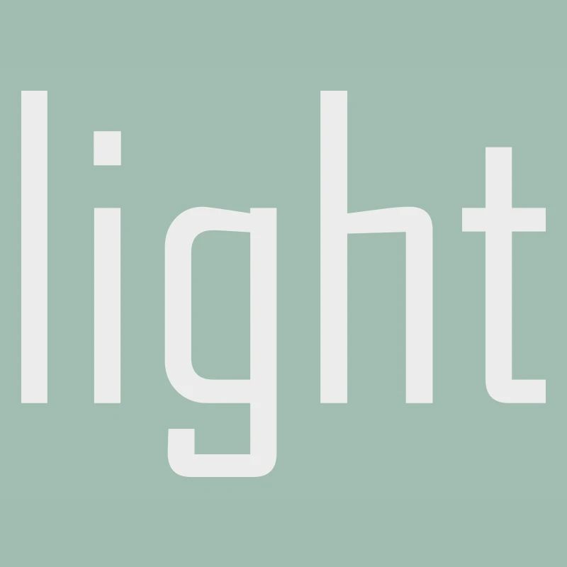 Bright Light Light - typography on black sun
