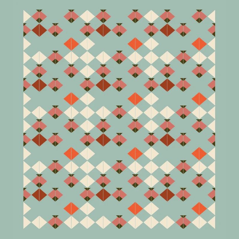 Geometric Diamond Quilt Pattern
