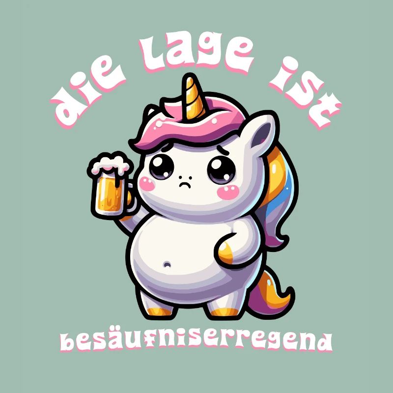 Süßes Einhorn Bier Feier