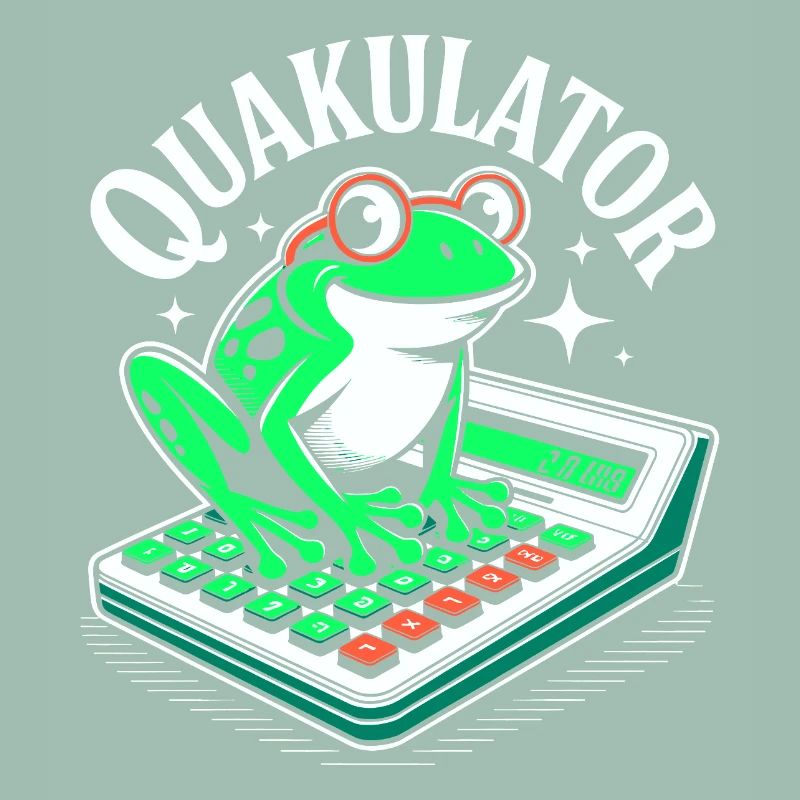 Drôle de dicton Math Frog Calculator