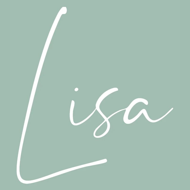 Lisa / Conception du nom de l’écriture manuscrite (Blanc)