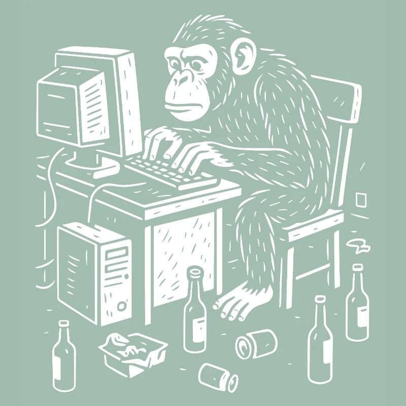 Codeur singe de bureau
