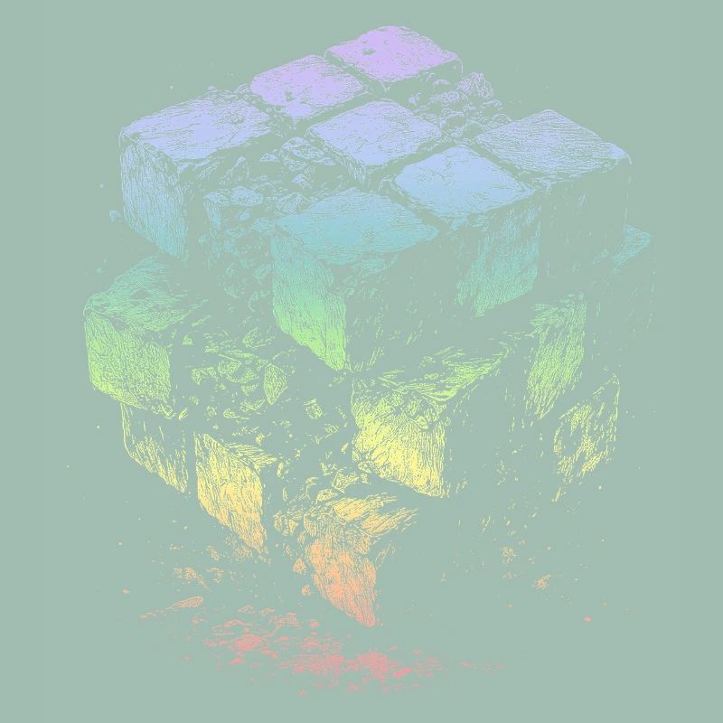 Couleurs arc-en-ciel du cube