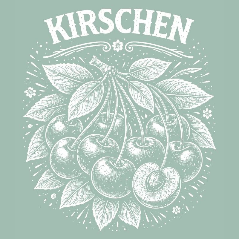 Cherry cluster illustration