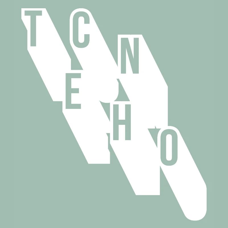 techno music geometric logo design
