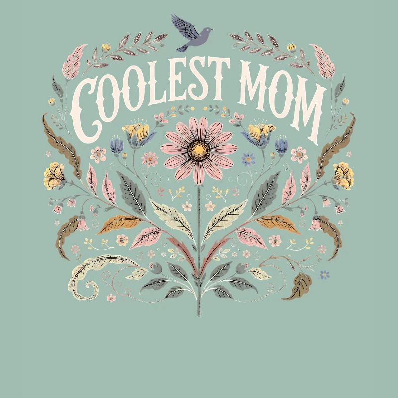 Coolest Mom Blumen Vintage Geschenk Mutter Floral