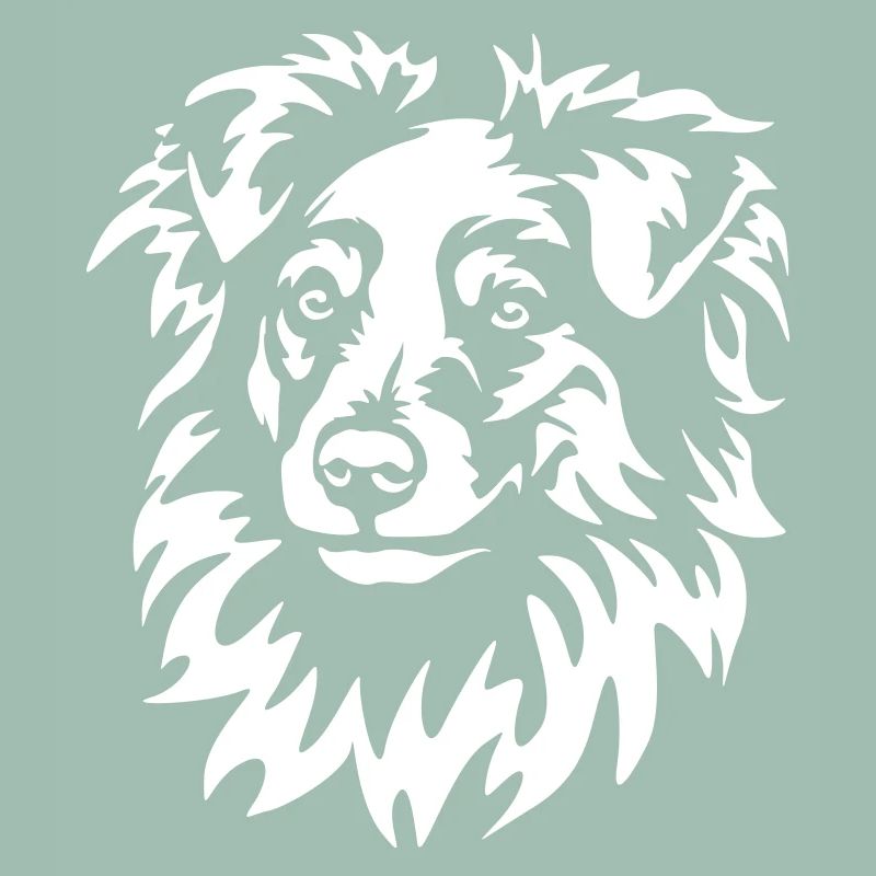 Miniature Australian Shepherd Head "Black Edition"