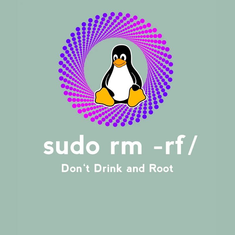Ordinateur Sys admin Penguin Nerd pc sudo rm -rf cod