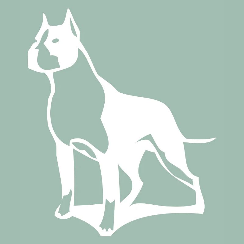A pit bull that protects its territory