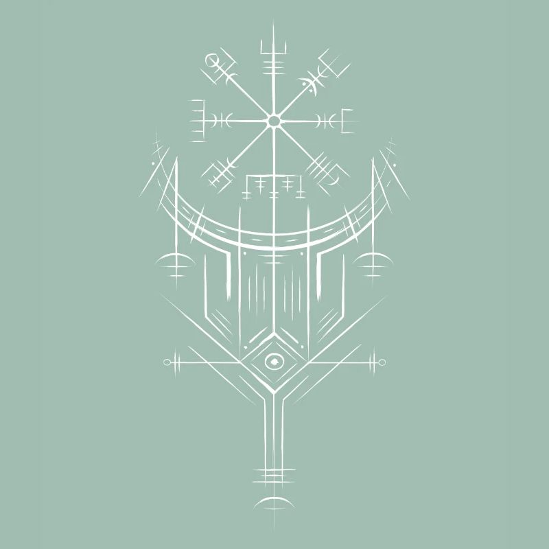 Vegvisir Runes Compass - Germanic Celts Vikings