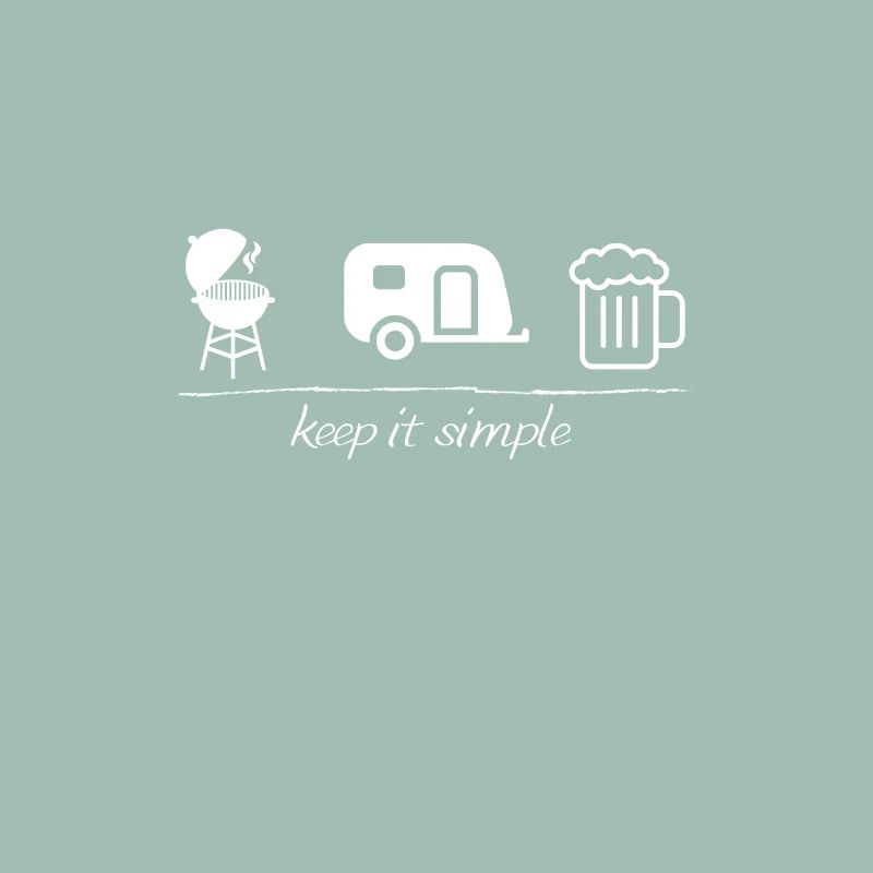 keep it simple, Camping, Wohnwagen, Grill, Bier,