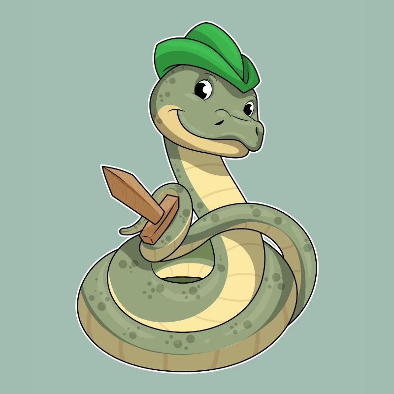 Serpent avec épée