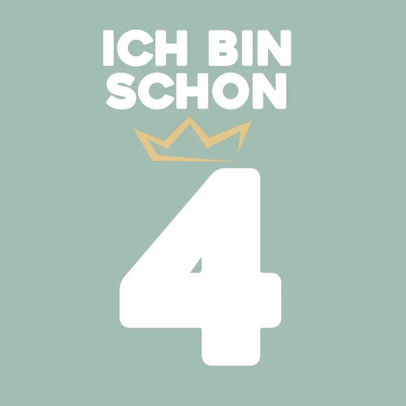 4 Geburtstag - 4 Jahre mit Krone