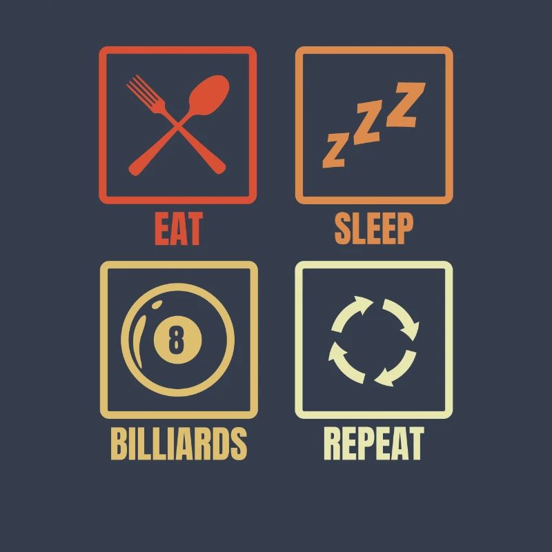Billardspieler Routine