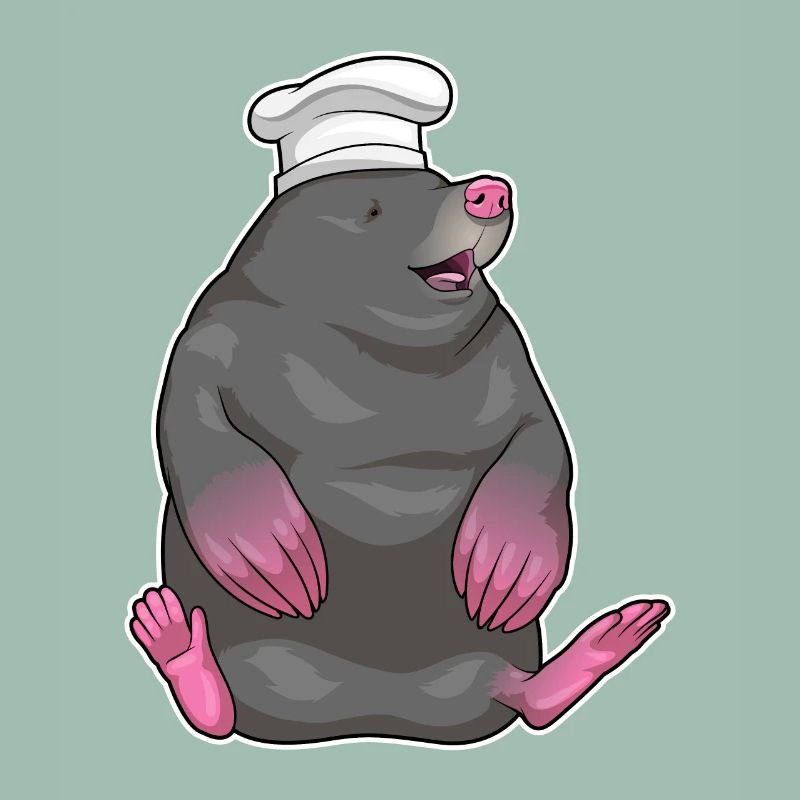 Mole Chef Chef Hat Cooking