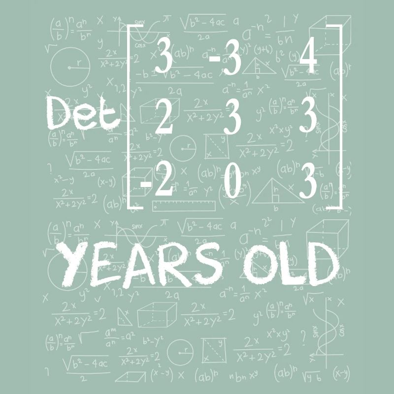 87th birthday 87 years matrix determinant