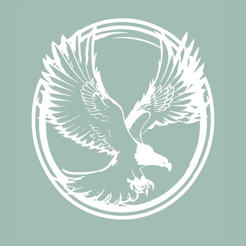Strong eagle silhouette