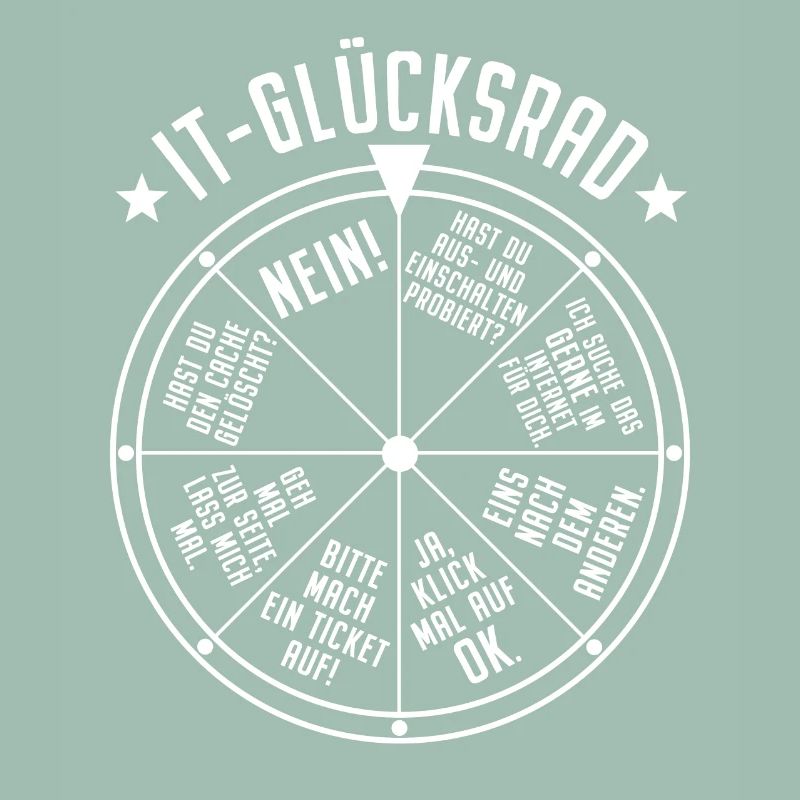 IT Support Glücksrad Service Desk IT Helpdesk Nerd