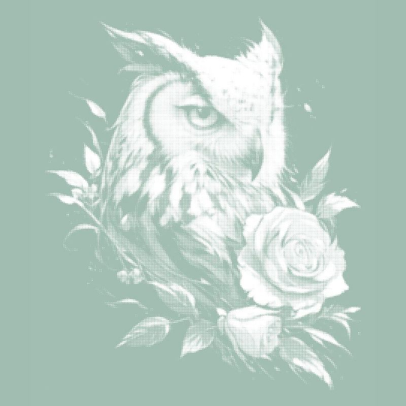 Blumen Rose Eule Ästhetik Nachteule Vogel Geschenk