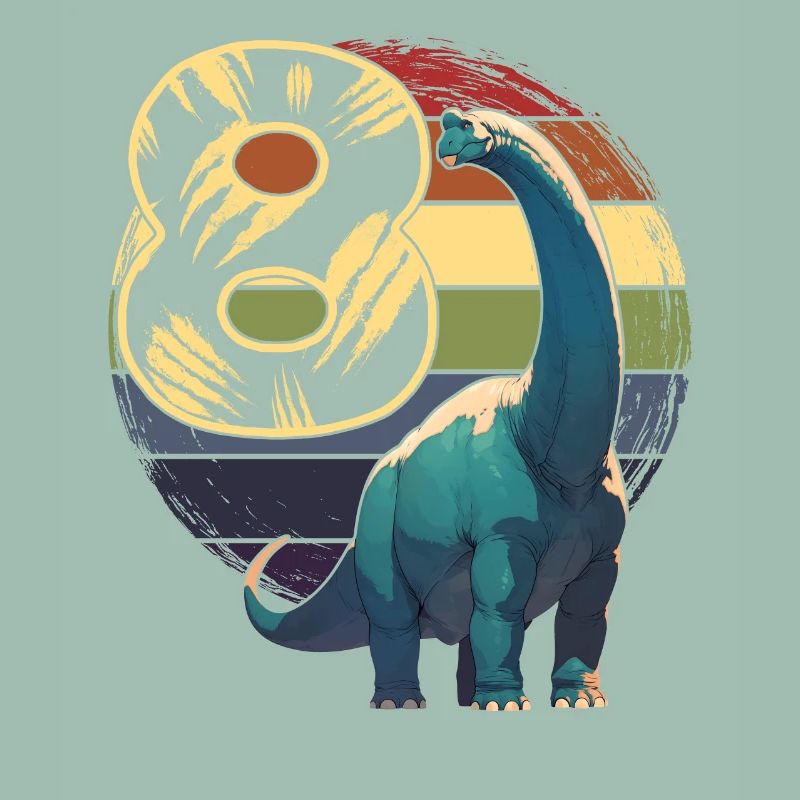 Brachiosaurus 8 Years 8th Birthday Gift