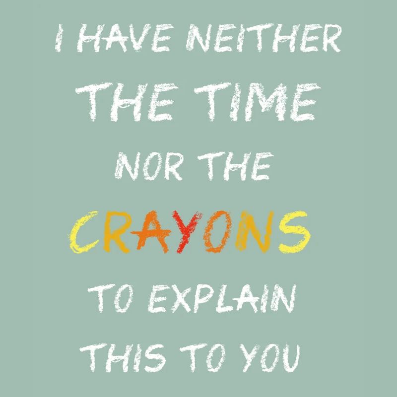 Pas les crayons de couleur