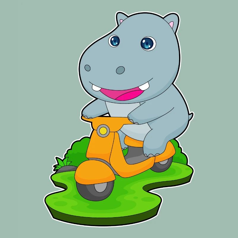 Nilpferd Motorroller