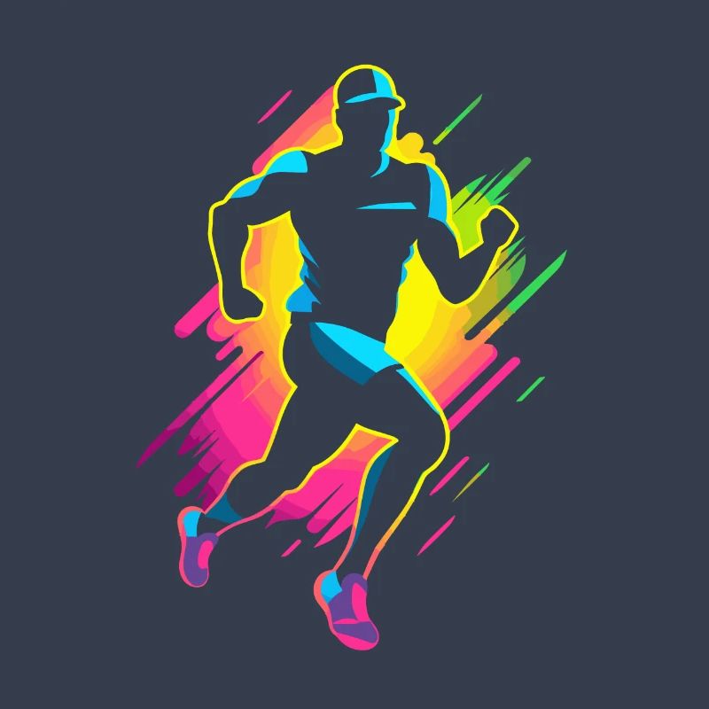 Marathon Läufer Comic Look