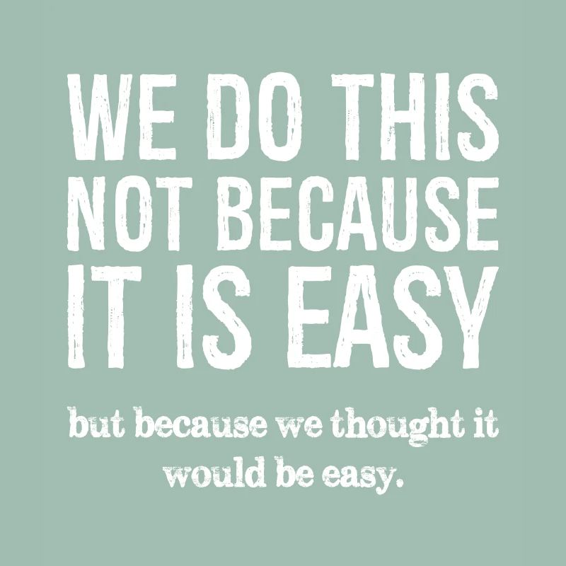 we do this not because it is easy