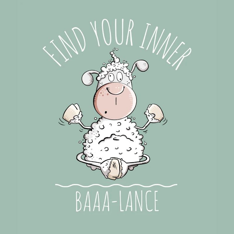 Yoga Mouton Dire Baaa-Lance Jeu de Mots