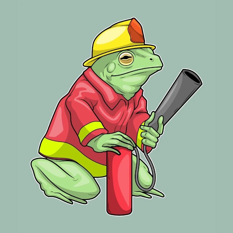 Frog Firefighter Fire Extinguisher Fire Brigade