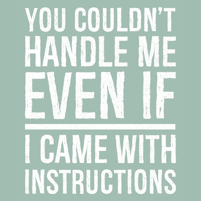 you couldn't even if I came with instructions