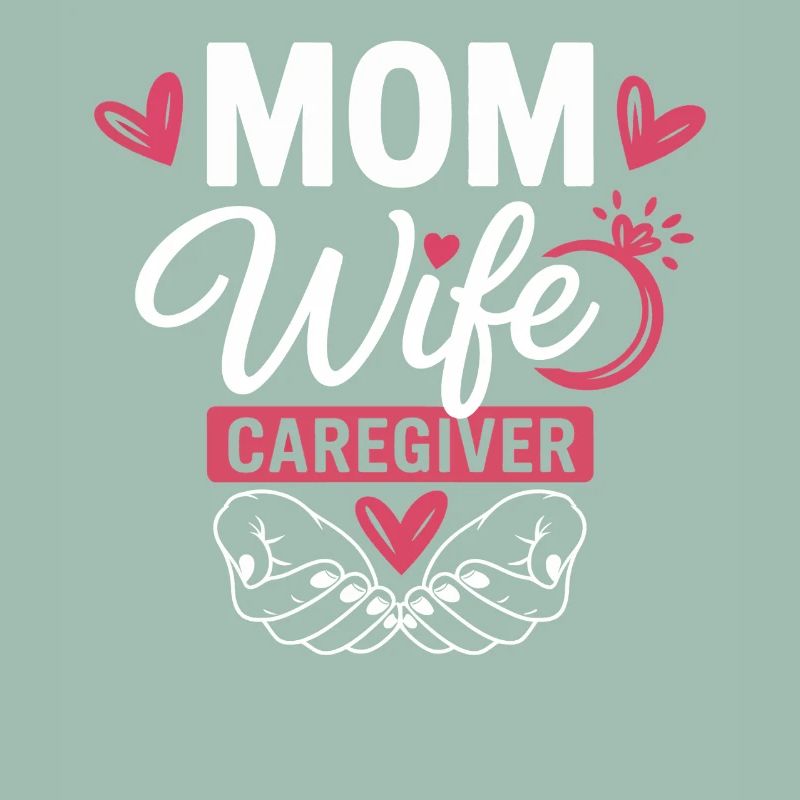 Mama Ehefrau Pflegeheldin Herzlogo