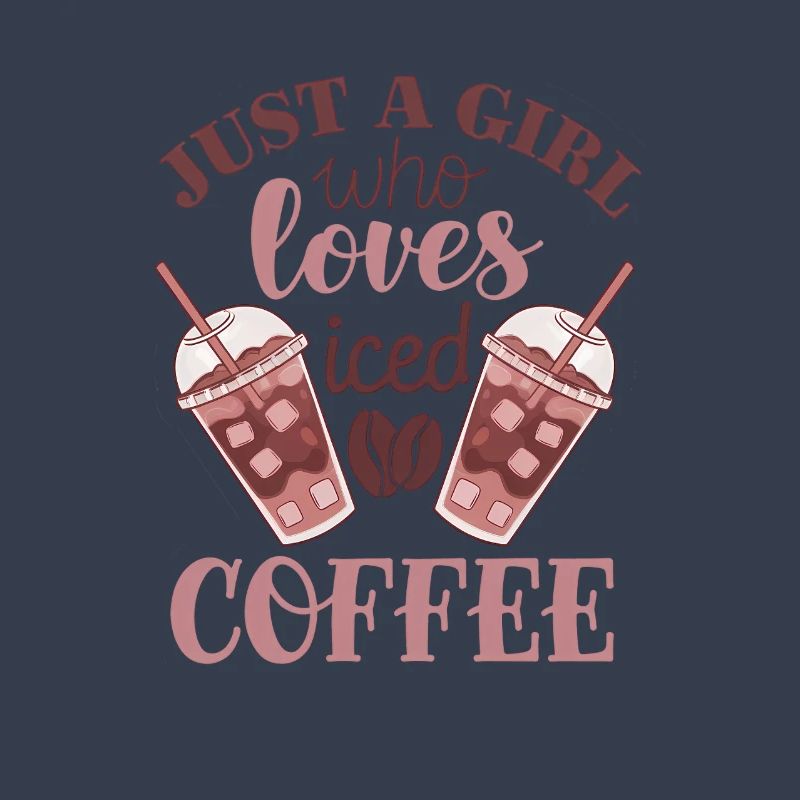 Mädchen, das Eiskaffee liebt
