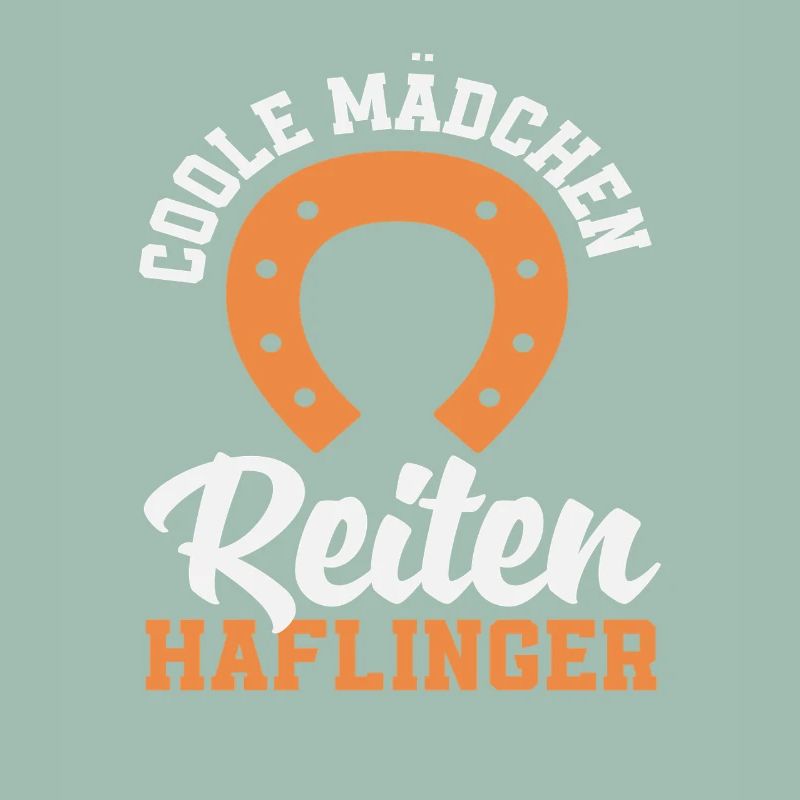 Coole Mädchen Reiten Haflinger Pony Pferd