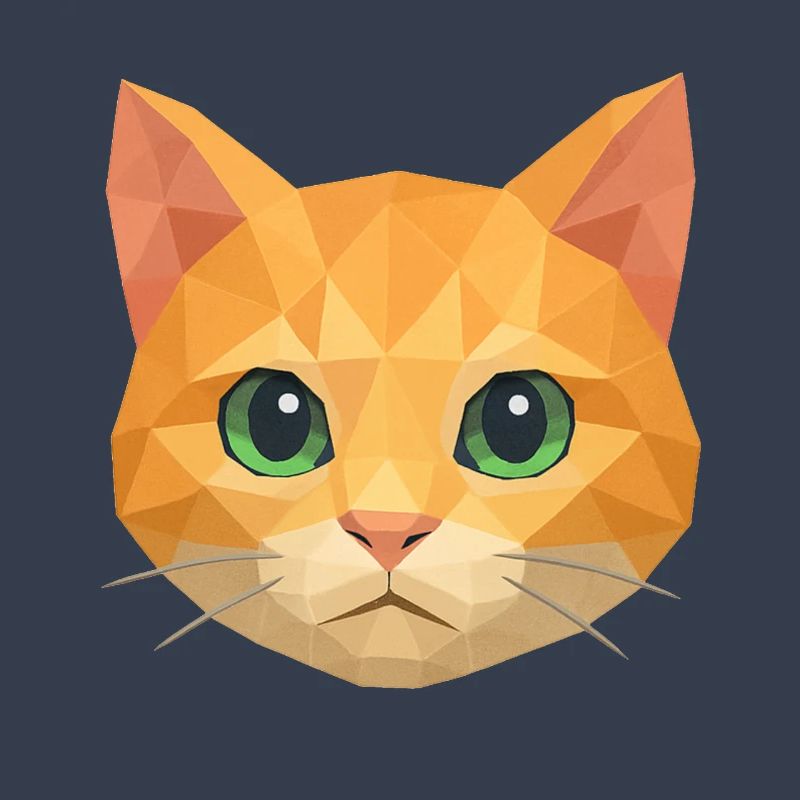 Polygon Cat – Conception géométrique de chat