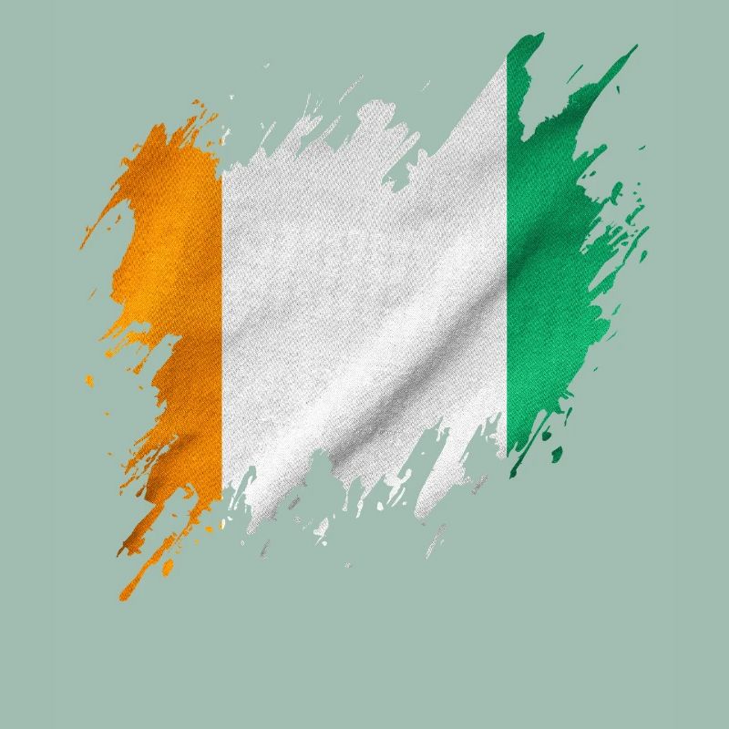 Drapeau de la Côte d’Ivoire dans un style déchiré