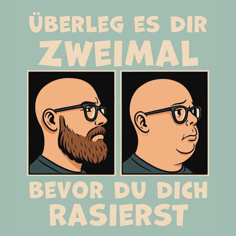 Before After Shaving Joke Beard Wearer