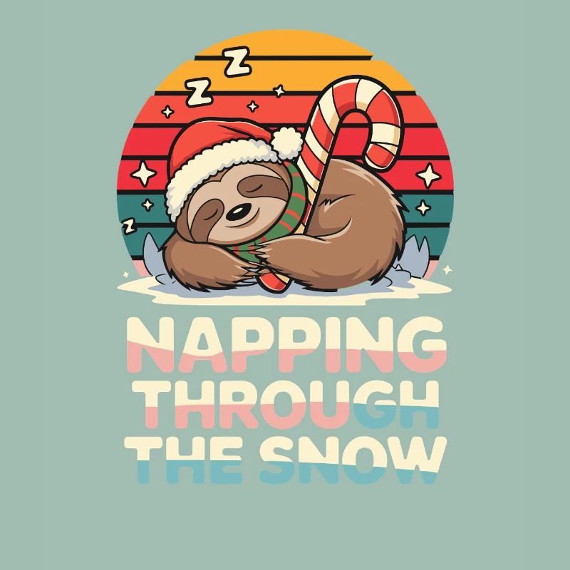 Napping Through The Snow Funny Sloth