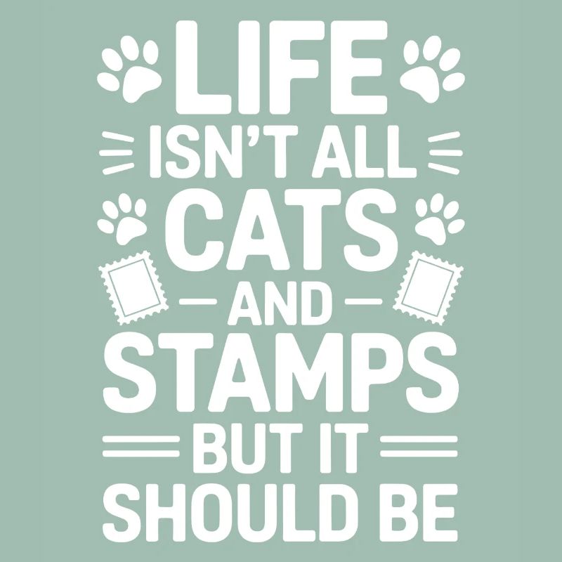 Briefmarken Spruch Katze Witz Briefmarken Geschenk